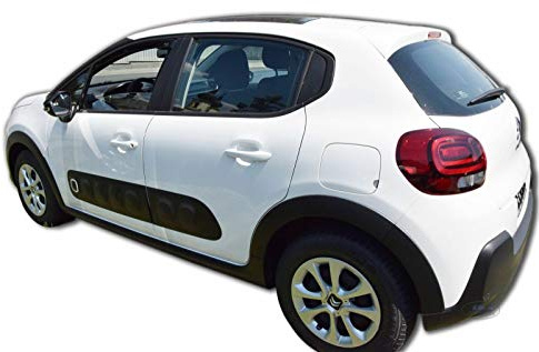 J&J AUTOMOTIVE Heko Déflecteurs d'air et de Vent pour Citroen C3 3 5P. Berline 2016-2023, Lot de 2pcs, Teintés, Avant et Arrière, Aérodynamique