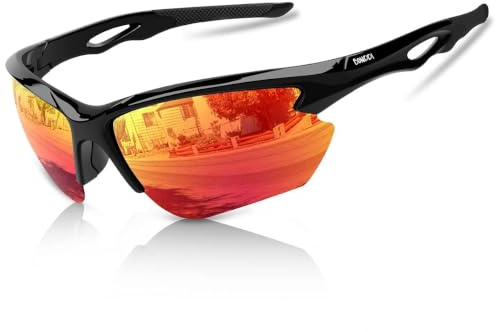 BONDDI Occhiali da Sole Sportivi Polarizzati, Occhiali Ciclismo da Uomo Donna per Ciclismo, Guida, Golf, Sci, Pesca e Corsa con Protezione UV400 e Telaio Infrangibile TR90