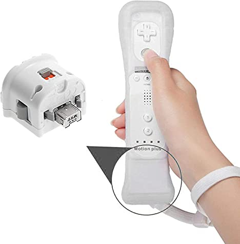 Wii Motion Plus Adapter Sensor Accelerator Aufsatz für Nintendo Wii/Wii U Controller, Weiß