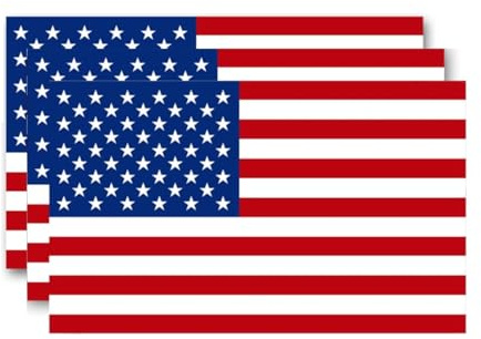 Reflective American Flag Stickers - 3-Pack, 5x3 Inches - Durable & Waterproof Decals for Vehicles & Personal Items，Car Bumper/Truck/Motorcycle/Helmet/Laptop/Window/Water Bottle/Mail Box