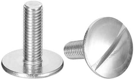 QUARKZMAN M8x25mm Vis à Tête Plate Fendue Extra Large, 2Pcs Boulons à Tête Ronde en Acier Inoxydable 304