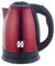Herzberg HG5011-RD, Elektrischer Wasserkocher 1,8L Edelstahl Kabellos Rot, Leistung 1500W, 360° Basis, Automatische Abschaltung, Elegantes Design, Außenfüllstandsanzeige, Sicherheit und Partikelfilter