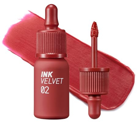 Peripera Ink the Velvet Lip Tint - High Pigment Color, Longwear, Weightless, Not Animal Tested, Gluten-Free, Paraben-Free (02 CELEB DEEP ROSE, 4g)