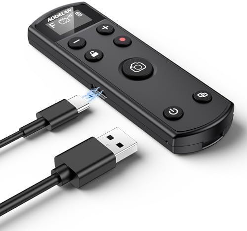 para Cámara Fujifilm Liberación de Obturador Recargable, AODELAN Control Remoto Inalámbrico Compatible con Fuji X-T30 II, X-S10, X-H2, X-H2S, X-T3, X-T4, X-T5, X-S20, X-T30, X-T50, X-M5, X100VI, X-E5