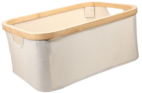 HIAKDOFT Cesto Ropa Sucia Plegable Beige Organizador para Ropa y Juguetes Caja de Almacenamiento para Hogar y Regalo de Inauguración de Casa