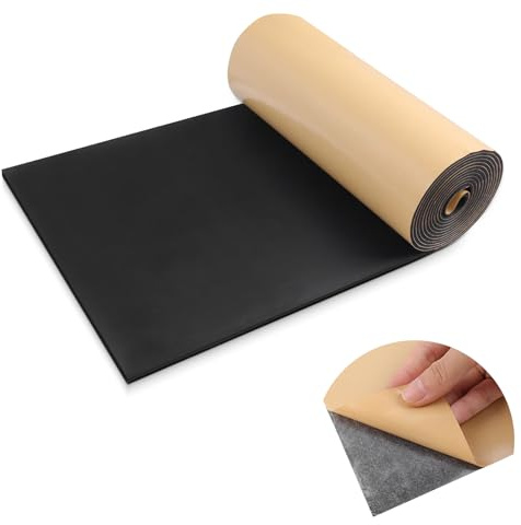 LSGCQ Self Adhesive Foam Sheets Neoprene Rubber Sheet Foam Roll for DIY Gaskets Shock Pads (300mm×3mm×1.5m, Black)