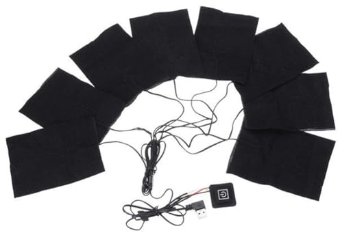 Almohadillas térmicas eléctricas para ropa, 3 engranajes, temperatura ajustable, almohadilla de calefacción USB, impermeables, térmicas para exteriores, chaleco térmico para invierno, pantalones