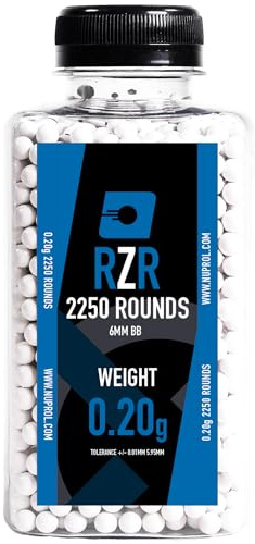 NUPROL RZR 2250R 6mm Airsoft BBs Ammo Low Tolerance High Performance 5.95mm +/-0.01mm