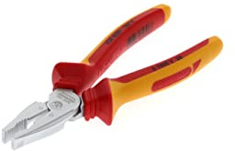 GEDORE VDE Kraft-Kombizange zum Schneiden/Halten/Drehen, Elektronik, isoliert, Länge 180 mm, VDE 8250-180 H