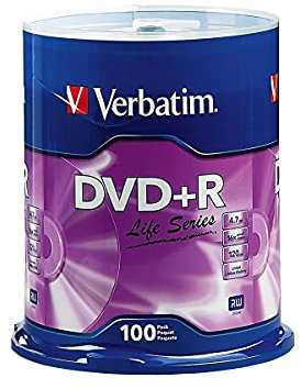 Verbatim Life Series DVD+R Spindle, Pack Of 100