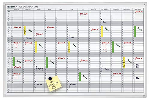 Franken DS703A - Strisce adesive per note e memo, per calendario Franken JK703GB
