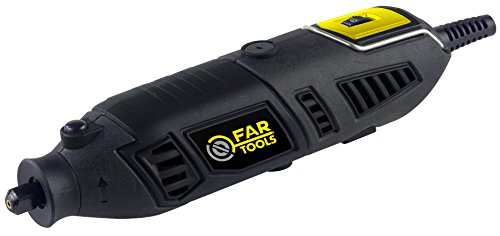 Fartools Mini meuleuse 170W avec poignée de maintien, 126 accessoires dont support meuleuse et flexible, vitesse variable 8000-35000tr/min, changement rapide d'outil