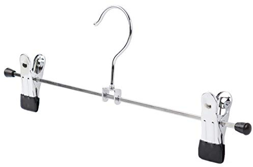 The Hanger Store 20 Metal Clip Coat Hangers, 30cm Clothes Hangers for Trousers & Skirts