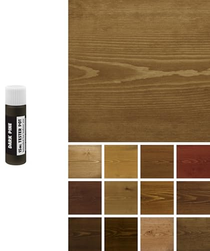 Littlefair's Wood Stain Water-Based - (Dark Pine) – Non-Toxic, Eco-Friendly & Quick Drying - Easy-to-Apply, Concentrated Formula for All Wood Types – 15ml Tester Pot