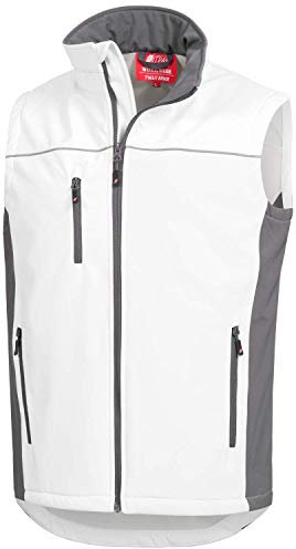 Nitras-Softshellweste-Motion Tex Light-716X-weiß/grau-winddicht und wasserabweisend Größe XL