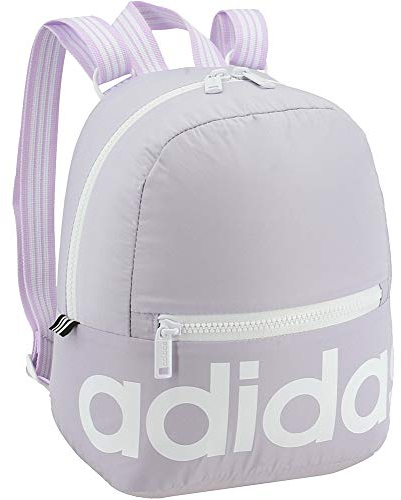 adidas Linear Mini Backpack Small Travel Bag Discontinued Mochila, Tinte Morado/Blanco, Talla única Unisex