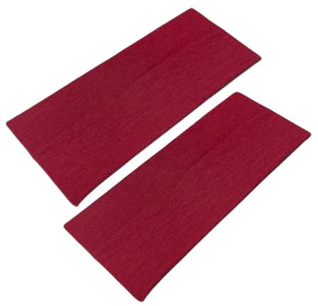 WESTEND CHOICE Fasce per capelli larghe 9 cm, confezione da 2, morbide, in tinta unita, elastiche, unisex, per donne e uomini, palestra, yoga, colore: bordeaux