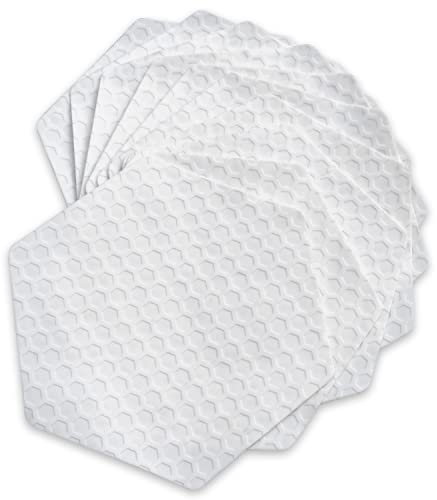 10 Stück Surfboard Anti-Rutsch Traktionspad – 6 Ecken rutschfeste Deckmatte Pads – für alle Arten von Surfbrettern – Weiß
