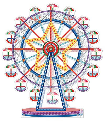 5D DIY Doppelseitige Diamond Painting Riesenrad Diamant Malere Mosaik Deko Kits Acryl Spielzeug Geschenk für Erwachsene Kinder (01)