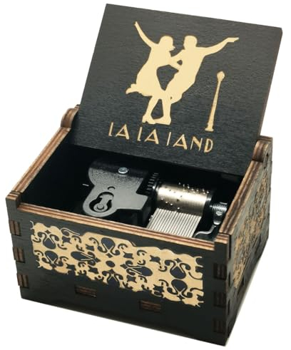 La La Land Music Box,La La Land Merchandise Wooden Carved Musical Boxs Gift for Wife,Clockwork Drive