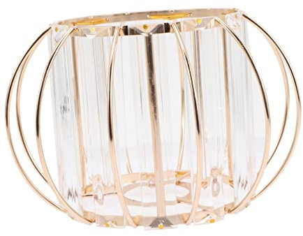 PRETYZOOM Deckenlampenschirm Kristallglas E27 Lampenschirm Für Pendelleuchte Wohnzimmer Schlafzimmer Küche Mit Goldfarbenem Lampenschutz