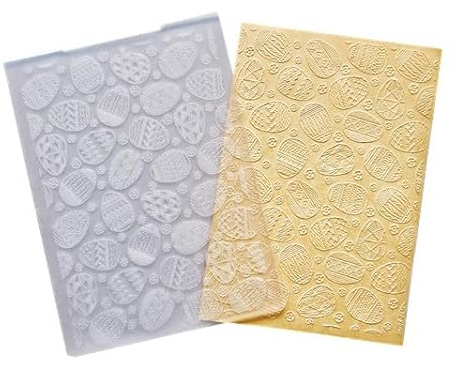DIYology Easter Eggs Embossing Folders for Card Making，Easter Embossing Template for DIY Paper Crafts Scrapbooking Polymer Clay Decoration