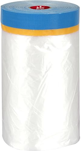 Kip Multimáscara 3 en 1 Washi-Tec y cinta adhesiva para enmascarar, proteger y enyesar, 2600 mm x 17 m, cinta adhesiva y cinta de limpieza para pintura de pared, masilla, acrílico, pintura y barnizado