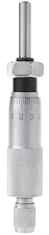 ZHENGCI Micrómetro mejorado, micrómetro redondo tipo aguja, micrómetro de rosca para medición de cabeza, herramienta de 0 a 25 mm