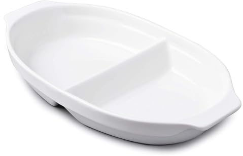WM Bartleet & Sons 1750 Traditional Porcelain Large Divided Vegetable and Sides Serving Dish 32cm – White T398