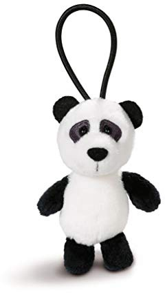 Nici 43613 Anhänger Panda mit elastischer Schlaufe, 8 cm, weiß/schwarz