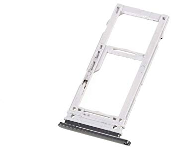 jbTec Dual SIM-Tray/SD-Card kompatibel mit Samsung Galaxy S10 / Plus / S10e - Kartenhalter Slot Rahmen, Farbe:Schwarz