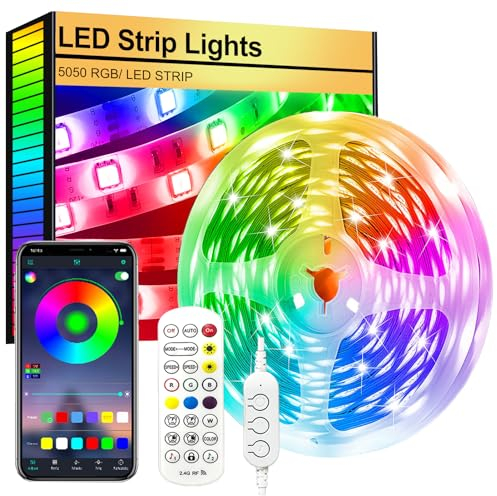 FUPT Striscia LED TV Retroilluminazione, 2M USB Striscia Led RGB con App Control y Mando a Distancia,Luci Led 16 Colorate e 4 Modalità Dinamiche per TV,PC, Festa,Cocina,Camera da Letto,Sala de Estar