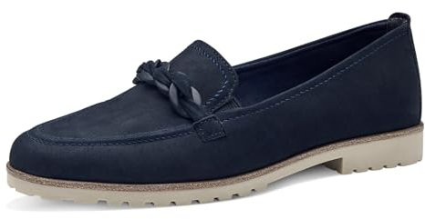Tamaris Damen Slipper, Frauen Slip On,TOUCHit-Fußbett,Slip-ons,Slides,Schlupfschuhe,schluepfschuhe,Loafer,College Schuhe,elegant,Navy,42 EU