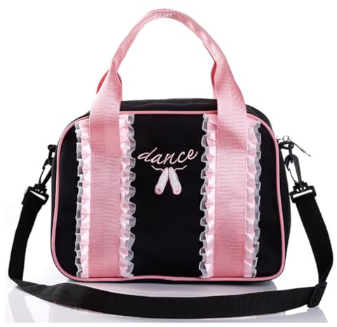 Dance Bag for Girls,Ballet, Sports Bag, Cute Handbag, Crossbody Bag,Ballerina Duffle Bag,for Dancer Girls (Black01)
