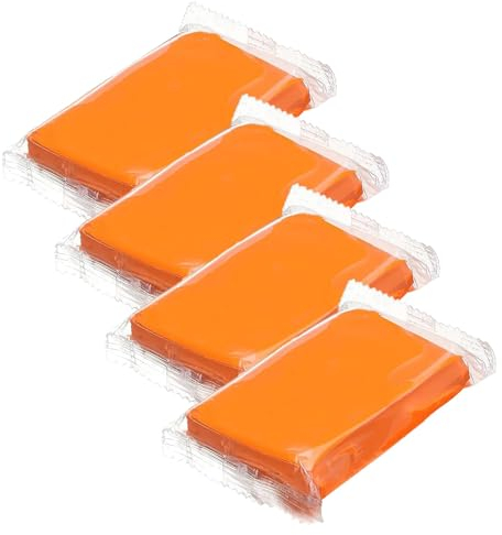 Reinigungsknete, 4 Stück Auto Knete Lack, Auto Car Clay Bar, 100 g Lackreinigungsknete, Magic Car Clay Bar, Lackknete für Motorrad Trucks Wohnwagen, Orange