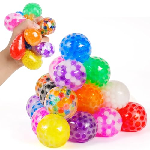 Ainiv 24 st anti-stressboll, stressbollar för barn och vuxna hand, antistressboll, sensoriska bollar, squishy stressboll fidget leksaker för barn och vuxna med ADHD, OCD, ångest och autism