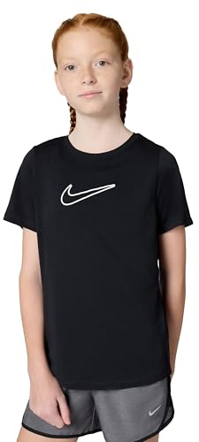 Nike FZ5600-010 Nike One Fitted T-Shirt Girl'S Black/White Tamaño S