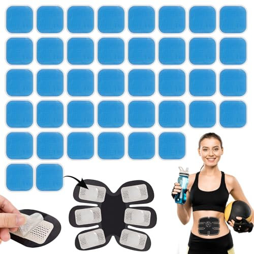 UVVRUR EMS Gel Pads, 40 Stück, für EMS Muskelstimulator, Bauchtrainer, Muskelstimulation, Elektrostimulation, Ersatzteile (40 Stück)