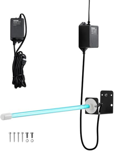 VEVOR Purificatore d'Aria HVAC per Tutta la Casa, Luce UV UVC nel Condotto per Aria Condizionata, Depuratore d'Aria con 1 Lampadina di Ricambio, Luci UV HVAC per Sistemi AC, 25 W 80 x 56 x 515 mm