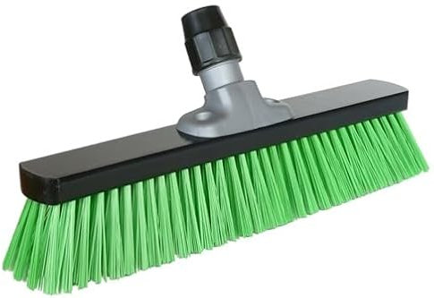 ORGAFLIX Blackline Green Street Broom 40 cm without Handle Powerful Broom for Outdoor Use, Extra Robust and Durable, Yard Broom, Garden Broom, Patio Broom, Broom without Handle, Made in Germany