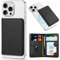 TUCCH Magnetic Wallet, 6 Card Holders with[RFID Blocking], [Compatible with MagSafe], PU Leather Card Case[Clear ID Window] for iPhone 16/15/14/13/12 Pro/Pro Max/Plus Series, Not for Mini, Black