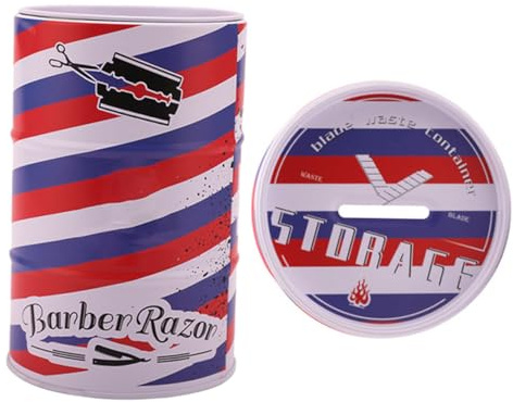 WRITWAA Contenedor Seguro para Desecho de Cuchillas Caja Reutilizable para Almacenamiento Práctico y Portátil de Cuchillas de Afeitar para Barberías y Doméstico