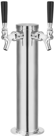 Beer Dispenser Drink Dispenser Dual Faucet Draft Beer Tower Dispenser Polished Stainless Steel Juice Dispenser With Tap