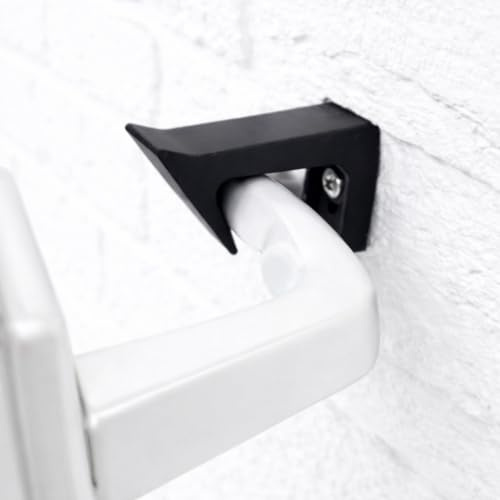 Fermaporta per maniglie delle porte – Protezione silenziosa – Gancio flessibile in gomma – Previene graffi e danni alle pareti – Per interni ed esterni (nero)