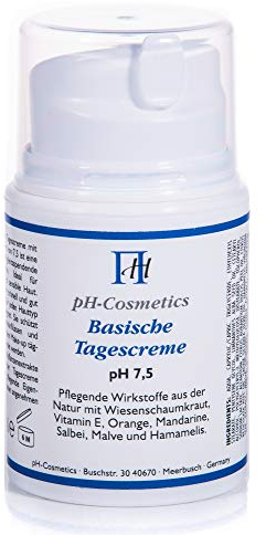 Basische Tagescreme pH 7, 5 Creme für den Tag, Basencreme, ph-Cosmetics, 50 ml