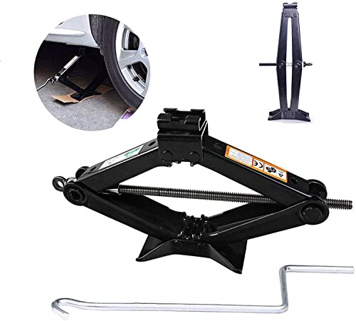 DICN Rustproof 2 Ton Scissor Jack with Crank Handle for Ford Mondeo/Fiesta/Focus