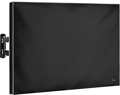 TV Abdeckung Outdoor 55 Zoll – Wetterfest Wasserdicht Staubdicht – Schutzhülle für Fernseher auf Terrasse, Balkon, Garten – UV-beständig – Robustes Oxford 600D