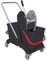 Carro de limpieza TTSS Negro 25 l + 25 l con mango azul y rojo + escurridor cubo lava suelos profesional industrial