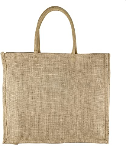 LEVIATAN EKO Jutetasche 42x36cm - 100% Jute Shopper, Tasche, Jute Bag Natur - Robust und Groß