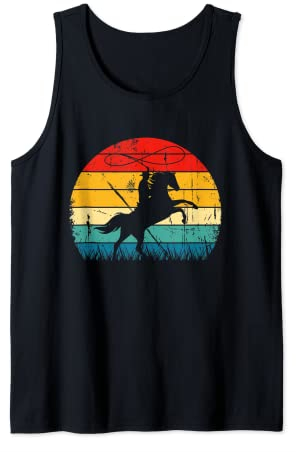 Reitbekleidung im Vintage-Stil, für Jungen, Retro-Stil, für Herren, Cowboy, Reitsport Tank Top